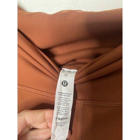 Lululemon Align High Rise Mini Brown Cropped Flare 28" Pant Size 12 - Picture 2 of 4